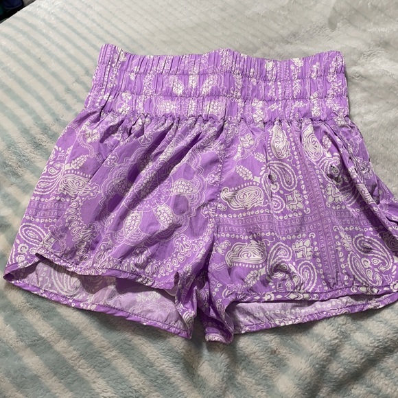 Free People The Way Home Printed Shorts in Bandana Mexican Sage - Picture 3 of 6
